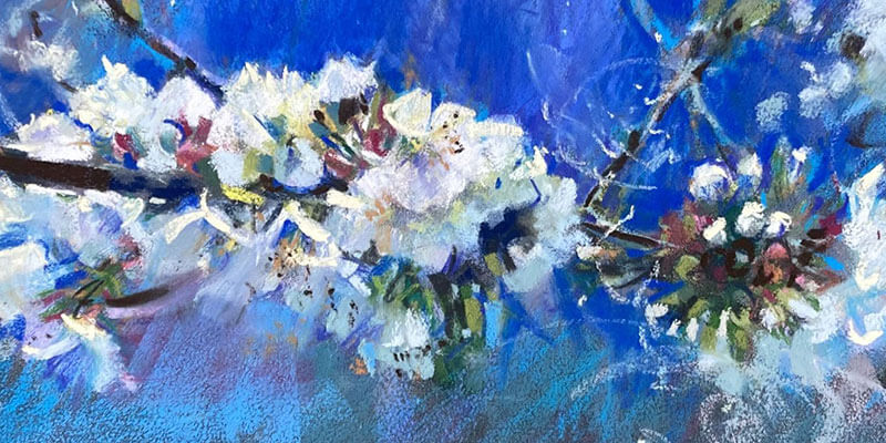 Pastel flower workshop Elena Churilova